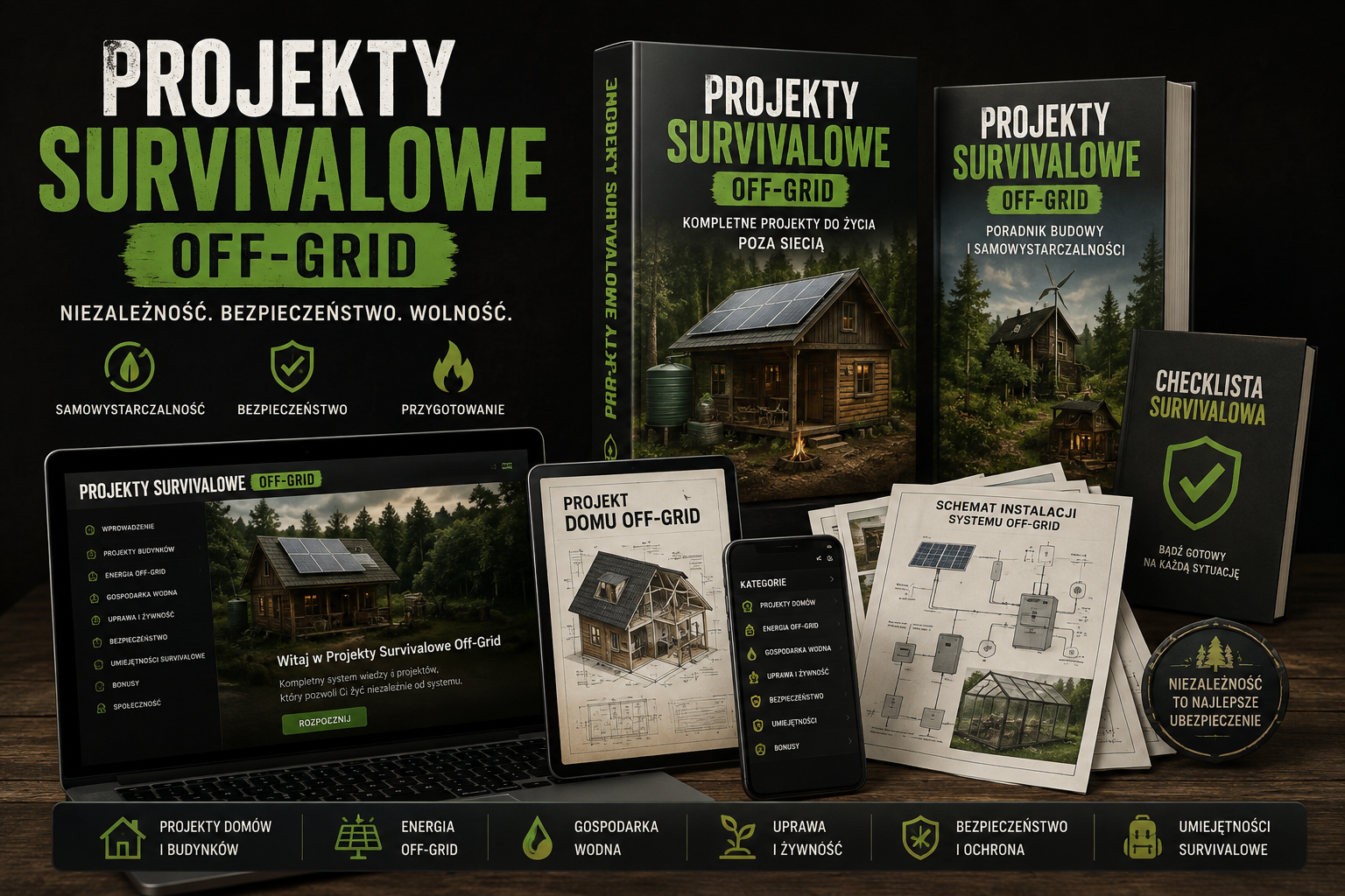 Projekty Survivalowe Off-Grid — mockup